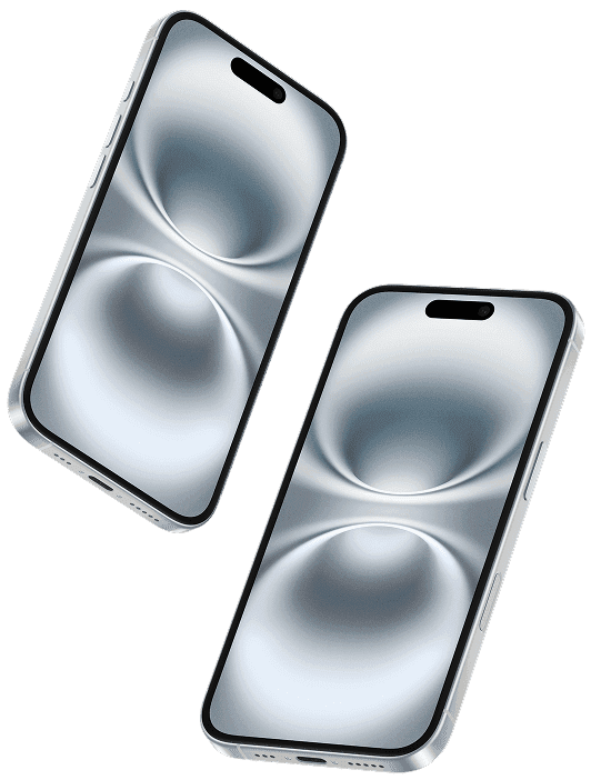 Visualização do aplicativo da rifa em dois iPhones lado a lado